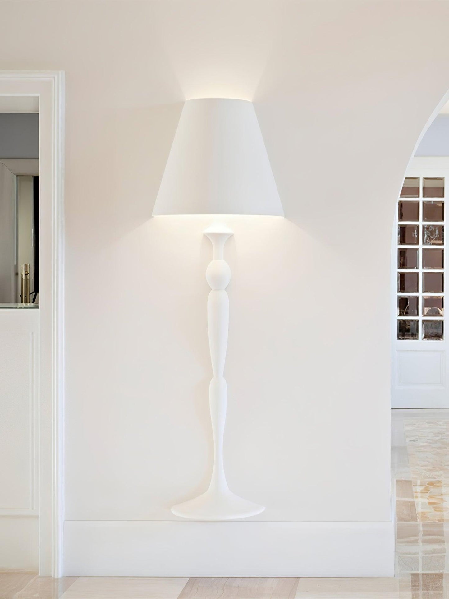 Plaster Wall Lamp | White Finish | Set of 2