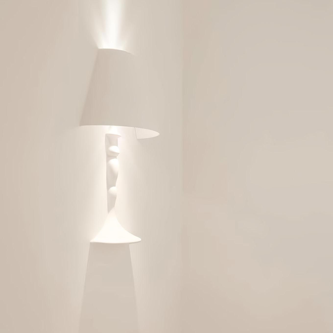 Plaster Wall Lamp | White Finish | Set of 2