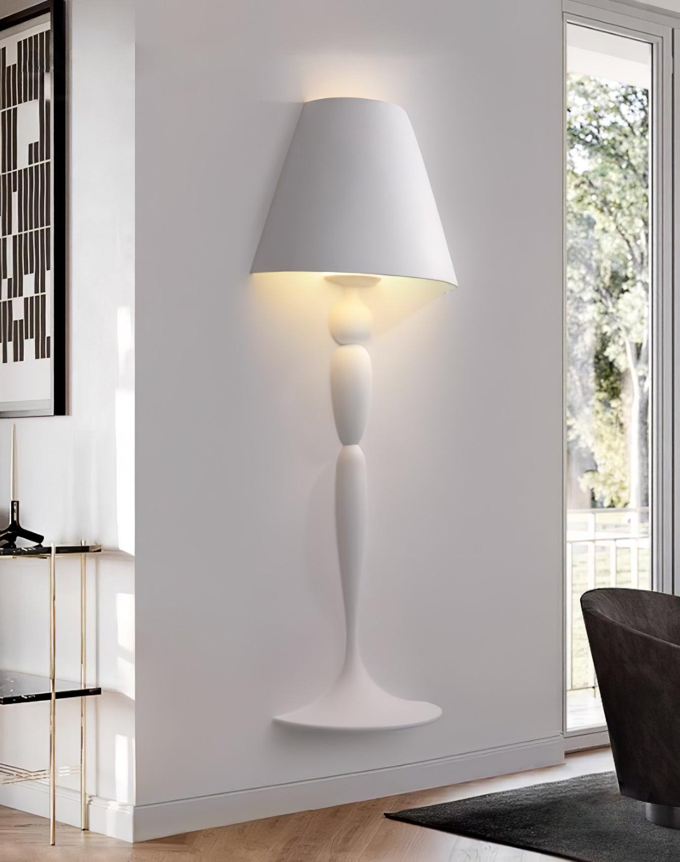 Plaster Wall Lamp | White Finish | Set of 2