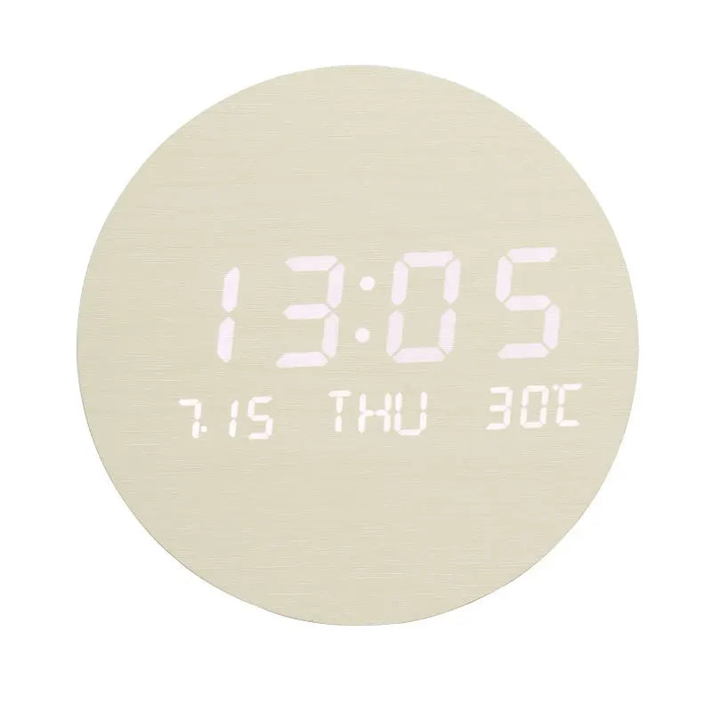 BoisTempo - Horloge de Bureau | Bois Massif | LED, Alarme