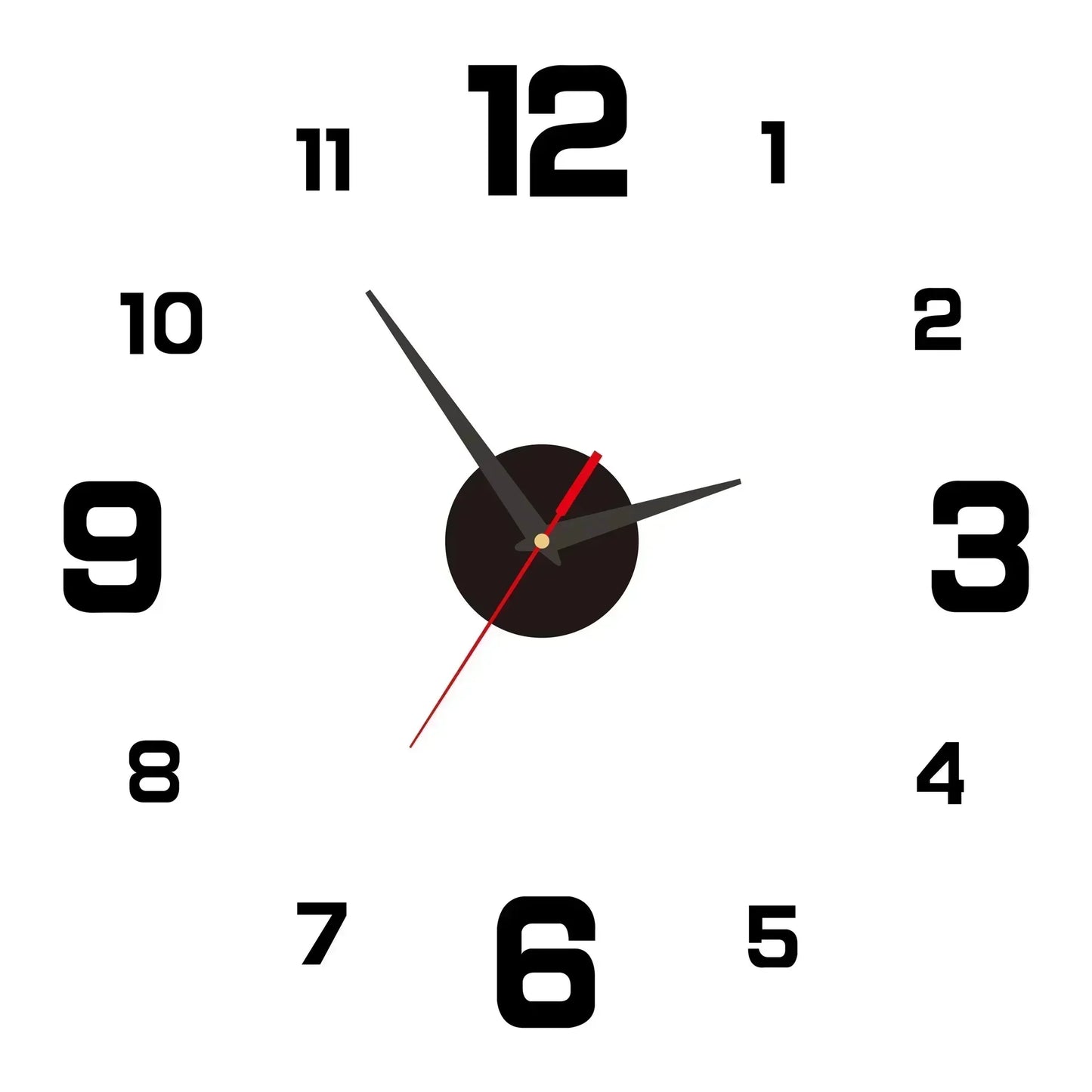 CarréÉlite | Horloge Murale Carrée | Silencieuse