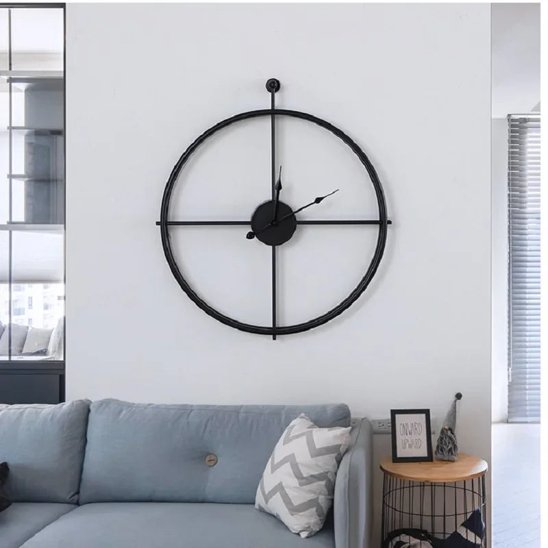 CréaHorloge - Horloge Murale | Bois et Métal | Design Européen Moderne