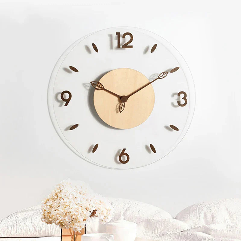 Horloge Murale | Bois de Noyer | 30 cm