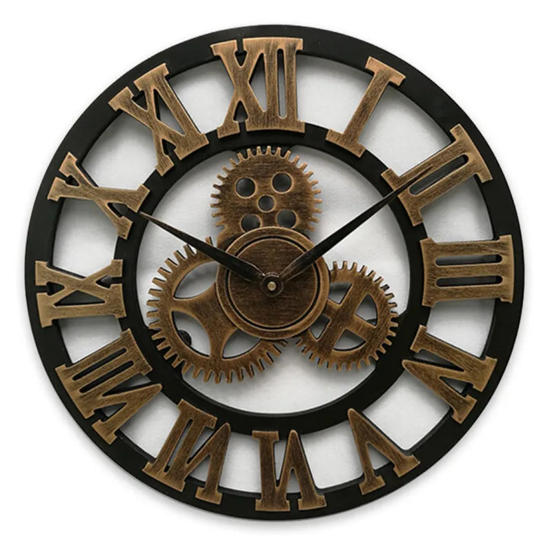 Horloge Murale Rétro | Bois Naturel | Style Européen