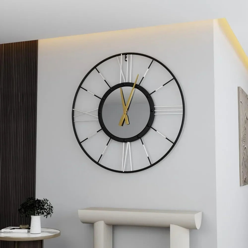 Horloge Murale | Cadre en Métal | 60 cm