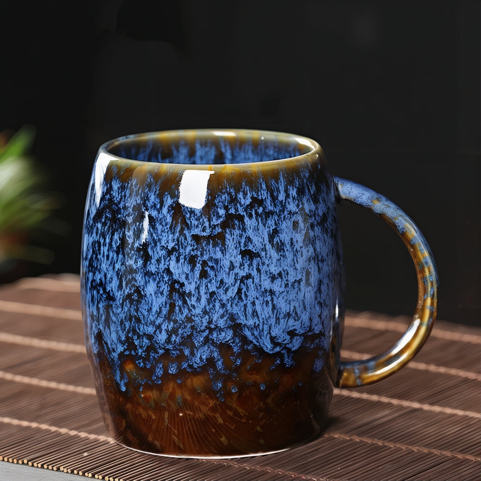 Ceramic Coffee Cups | Handcrafted Marble Design | Set of 4