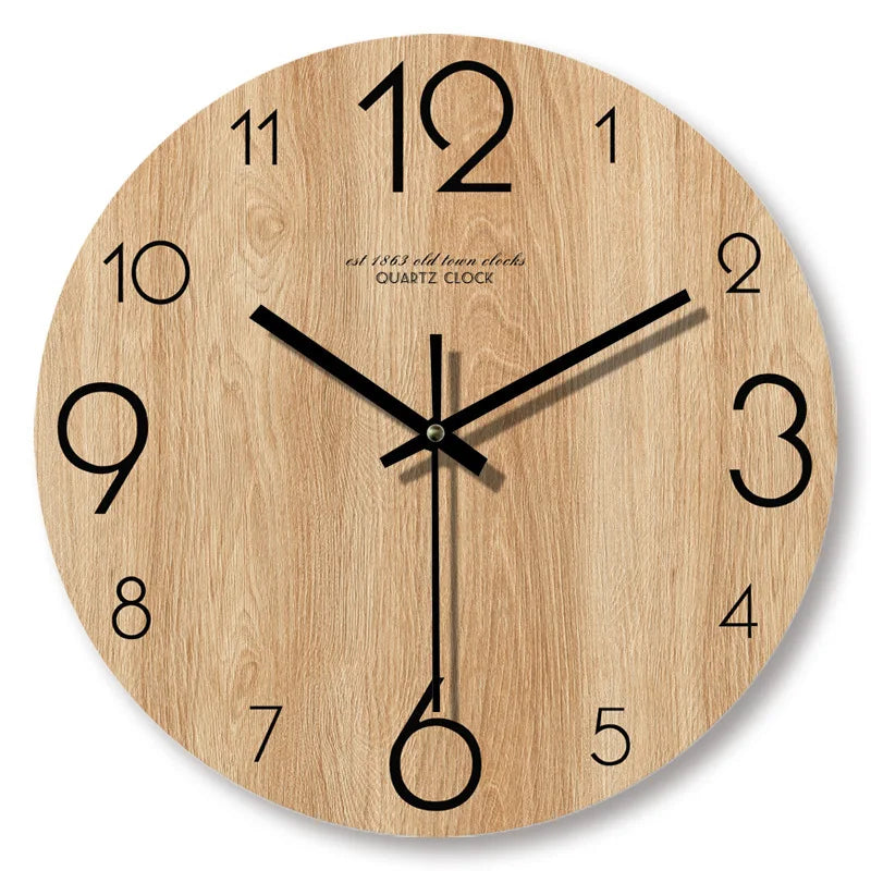 Horloge Murale | Bois Naturel | 30cm