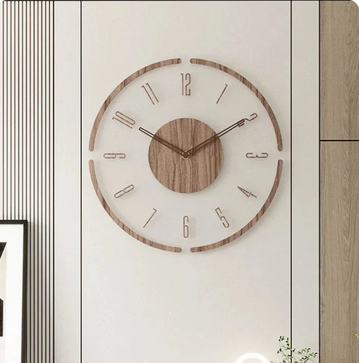 Nordic Wall Clock | Minimalist Wood | 40cm