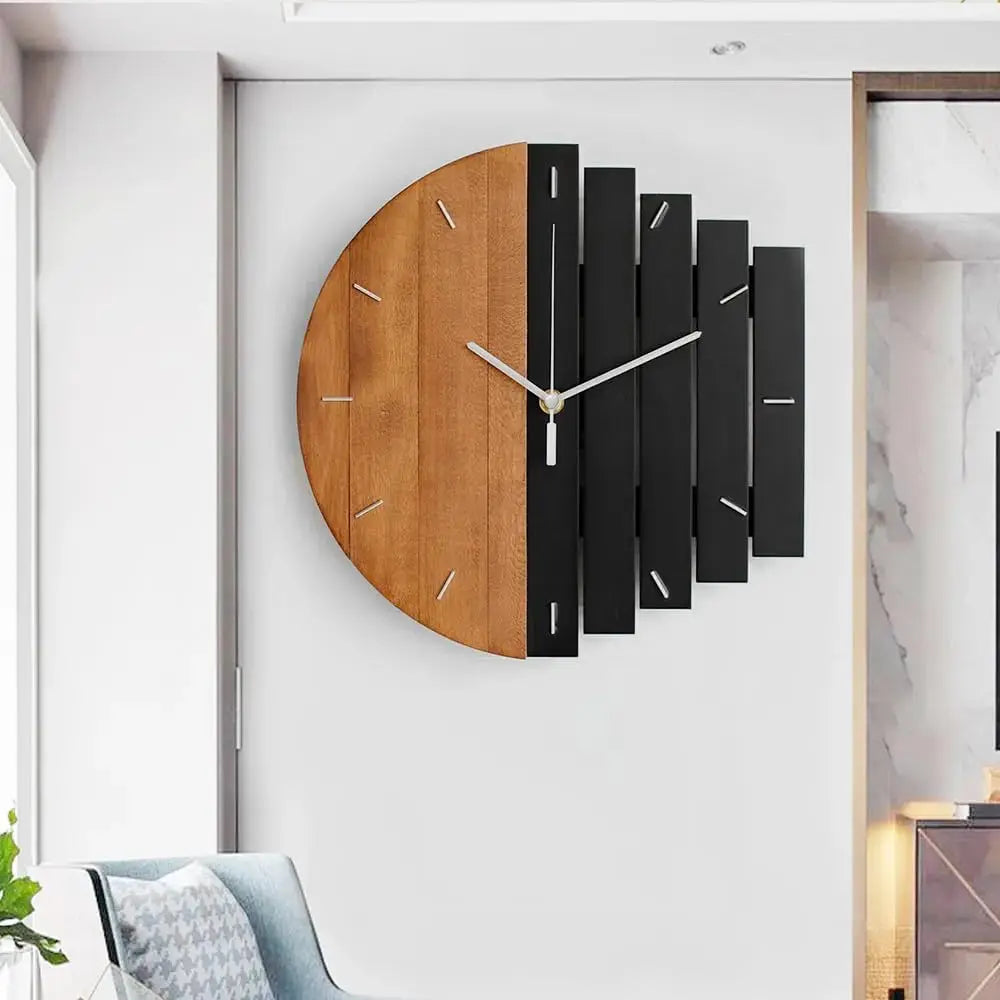 3D Decorative Wall Clock | Gold Metal | 42 cm