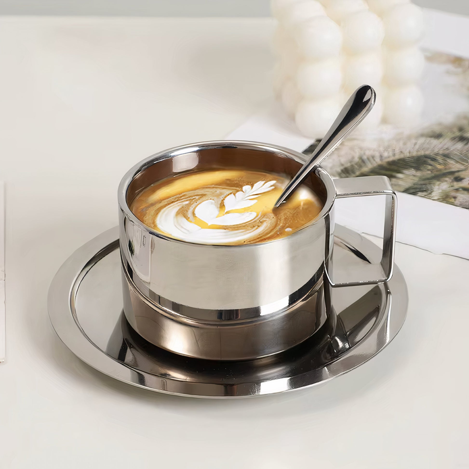 Coffee Cup Set | Stainless Steel | 3pc Set