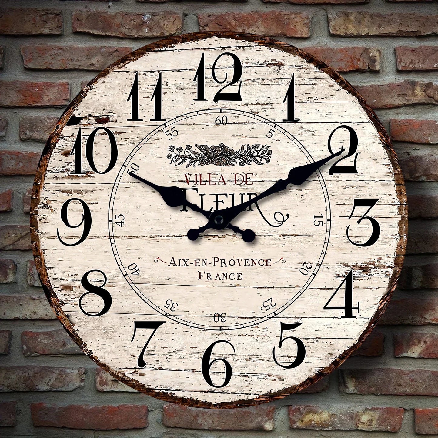 Horloge Murale | Bois Vintage | Silencieuse