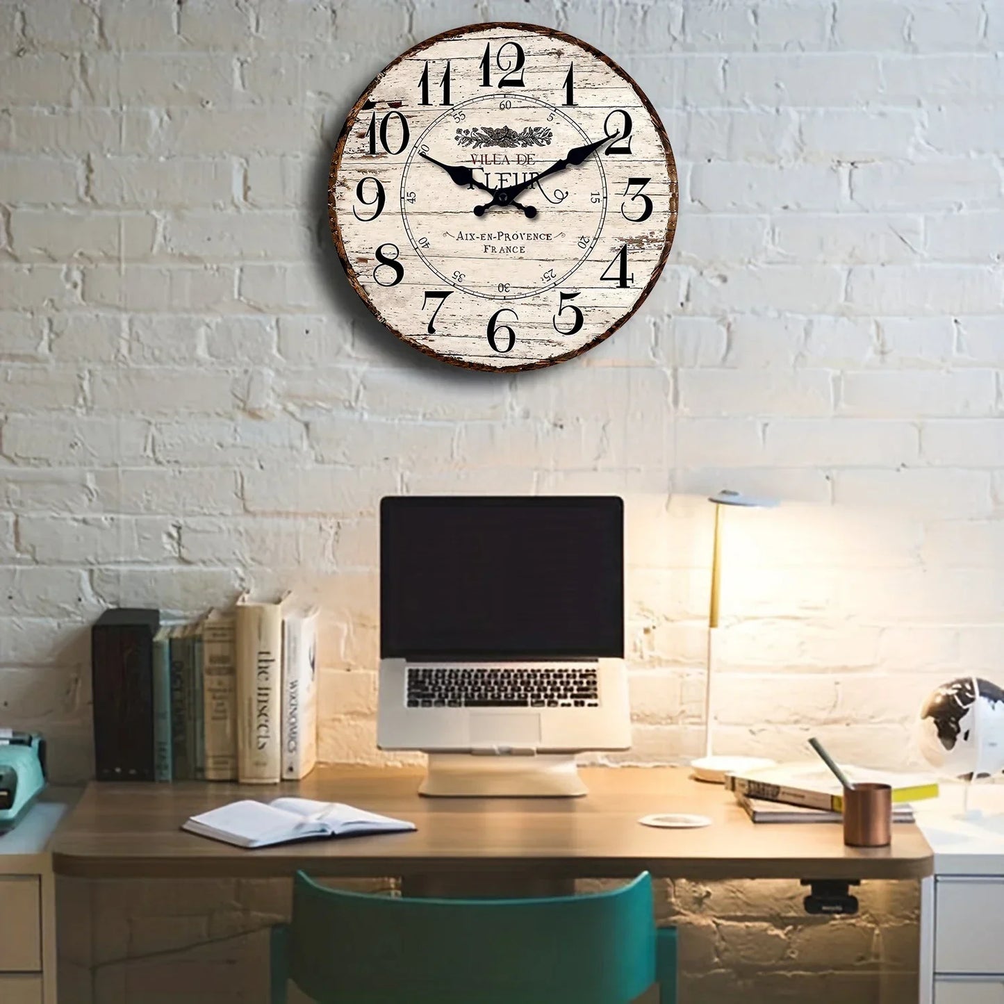 Horloge Murale | Bois Vintage | Silencieuse