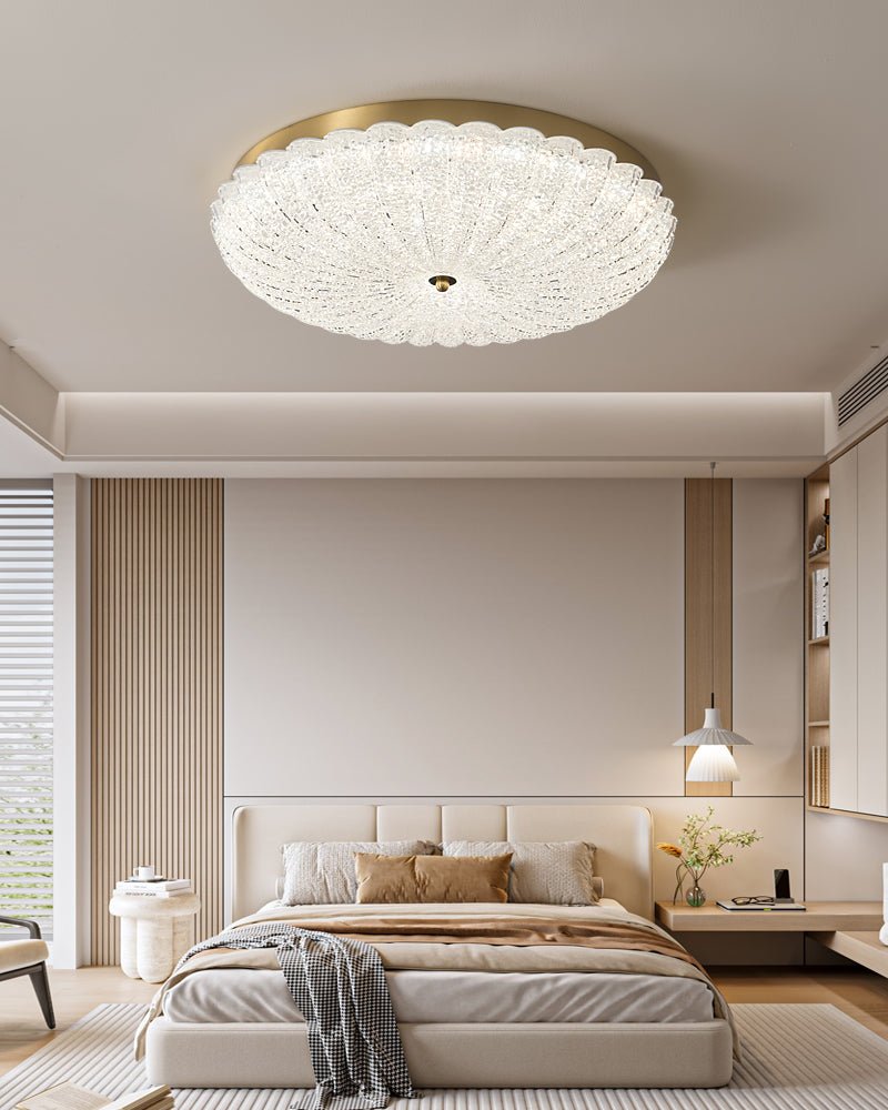 Seraphim Ceiling Lamp | Copper Frame with Glass Accents | 30cm, 40cm, 50cm Sizes