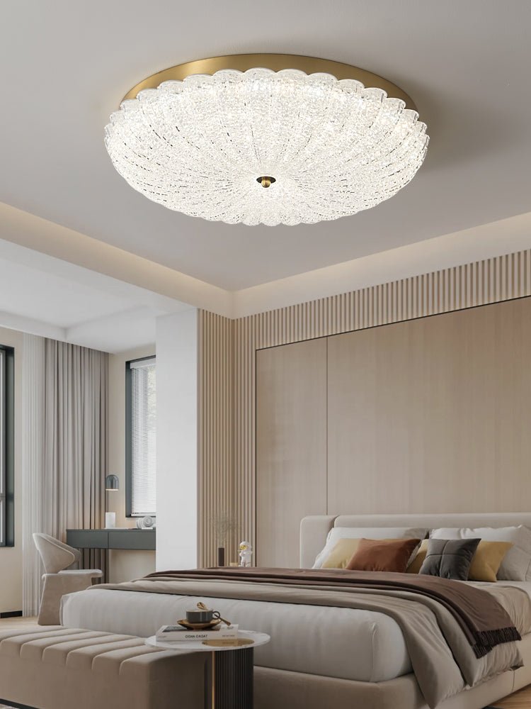 Seraphim Ceiling Lamp | Copper Frame with Glass Accents | 30cm, 40cm, 50cm Sizes