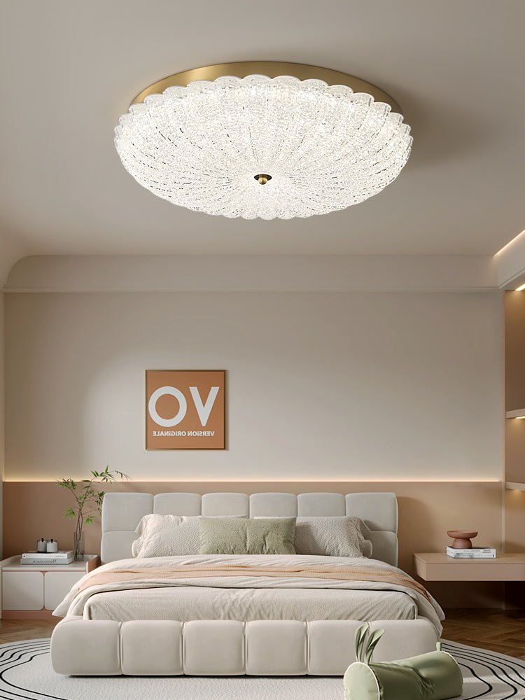 Seraphim Ceiling Lamp | Copper Frame with Glass Accents | 30cm, 40cm, 50cm Sizes