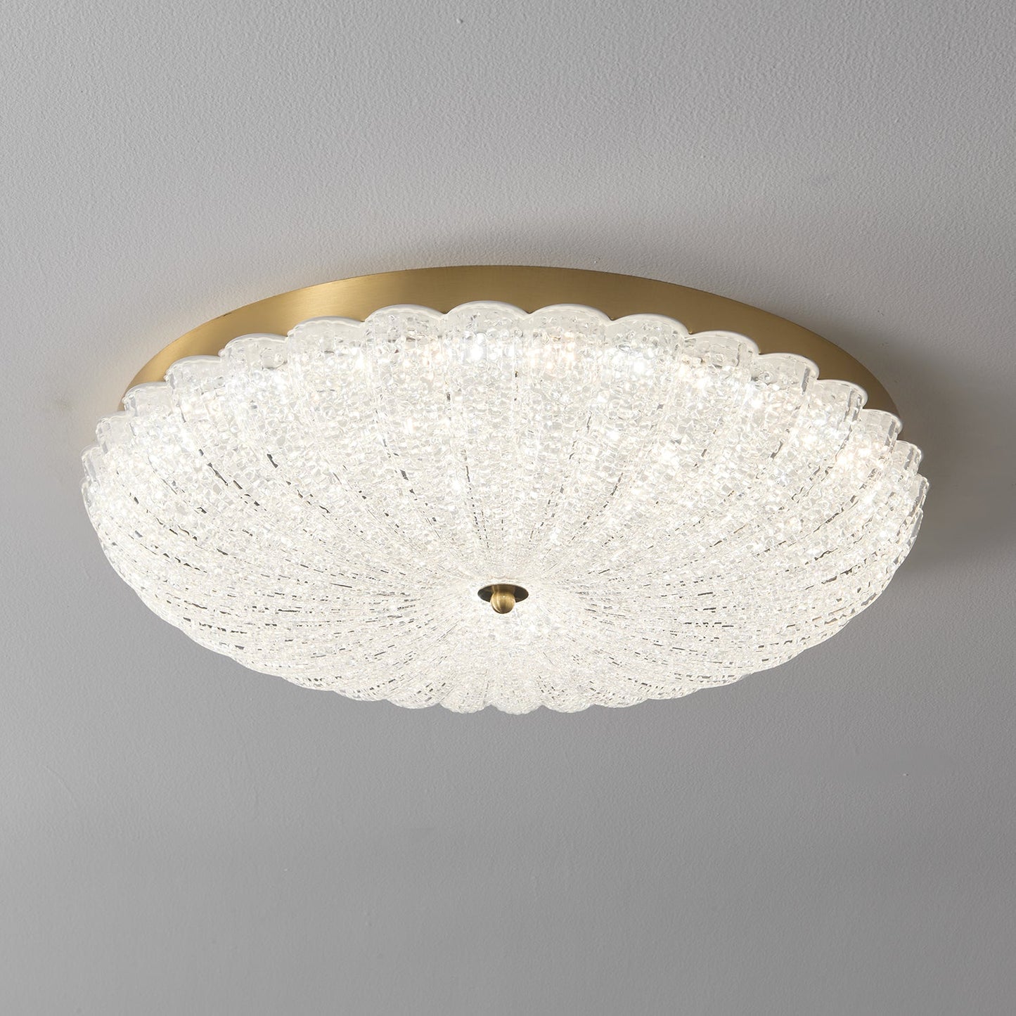 Seraphim Ceiling Lamp | Copper Frame with Glass Accents | 30cm, 40cm, 50cm Sizes
