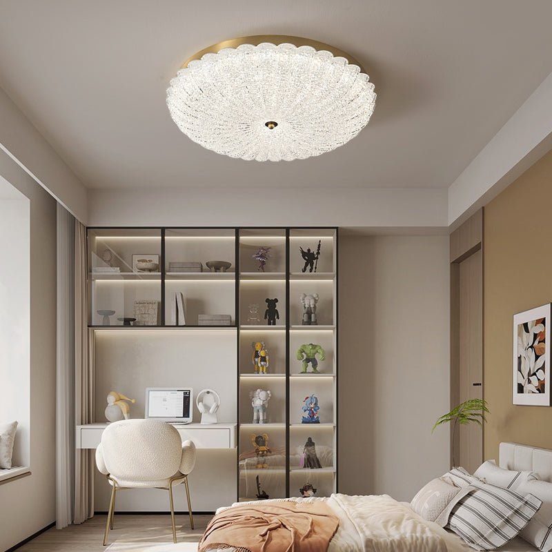 Seraphim Ceiling Lamp | Copper Frame with Glass Accents | 30cm, 40cm, 50cm Sizes
