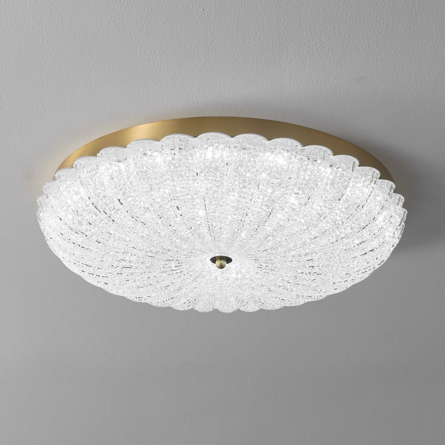 Seraphim Ceiling Lamp | Copper Frame with Glass Accents | 30cm, 40cm, 50cm Sizes