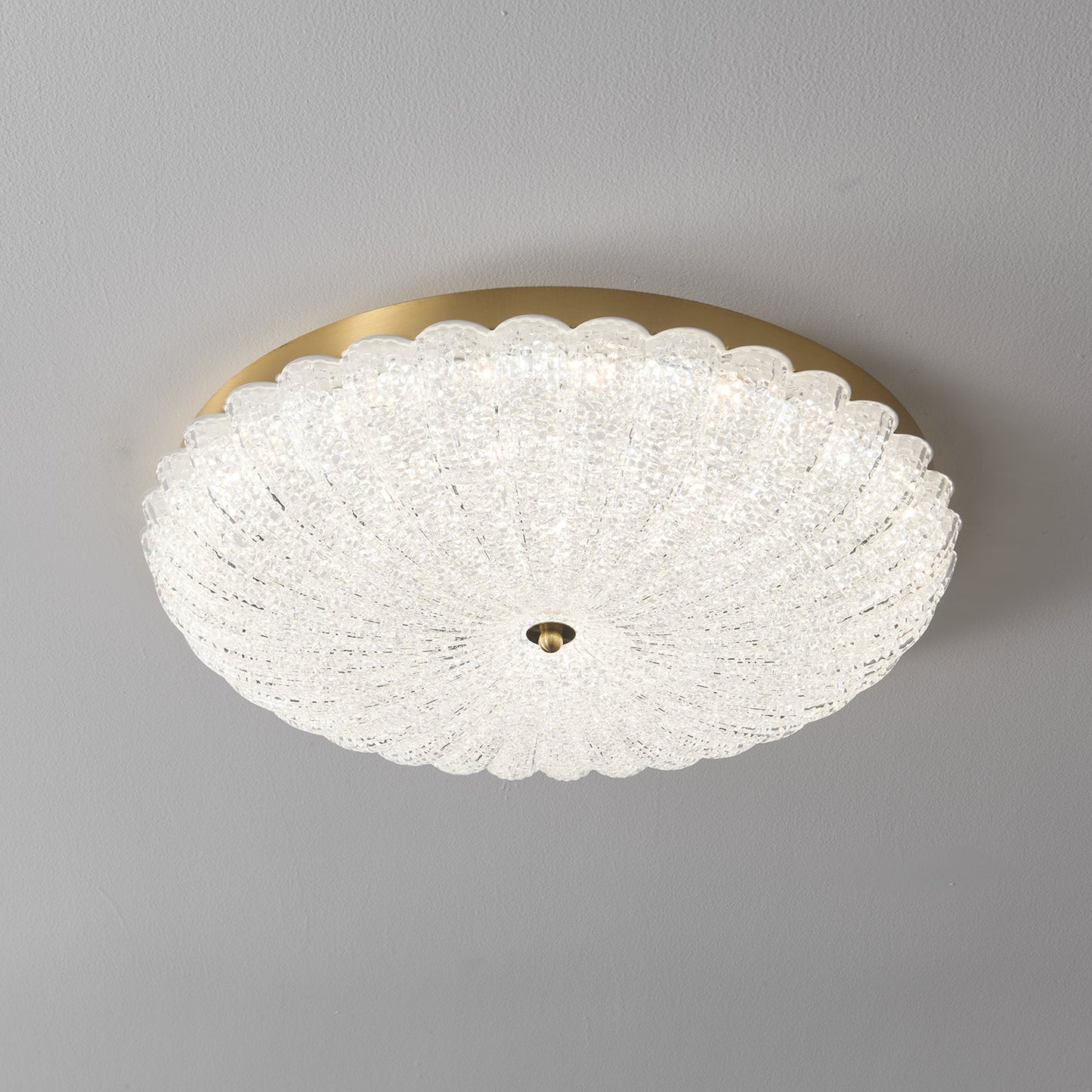 Seraphim Ceiling Lamp | Copper Frame with Glass Accents | 30cm, 40cm, 50cm Sizes