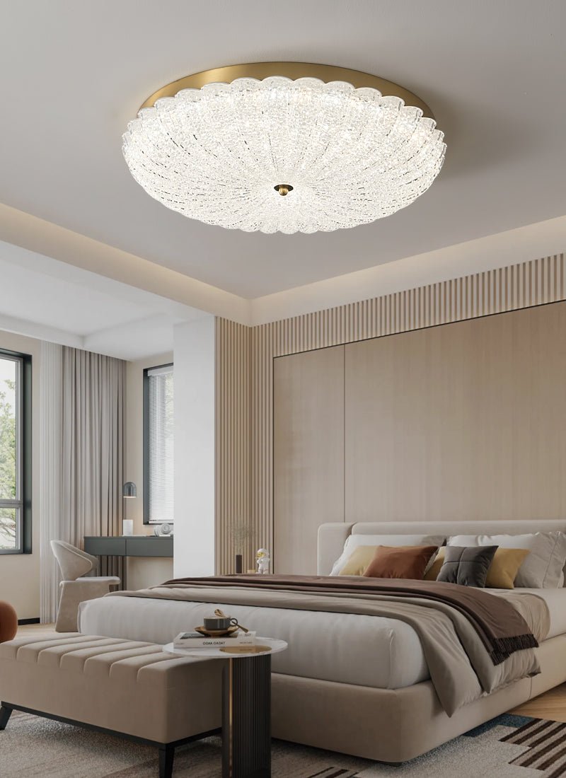 Seraphim Ceiling Lamp | Copper Frame with Glass Accents | 30cm, 40cm, 50cm Sizes