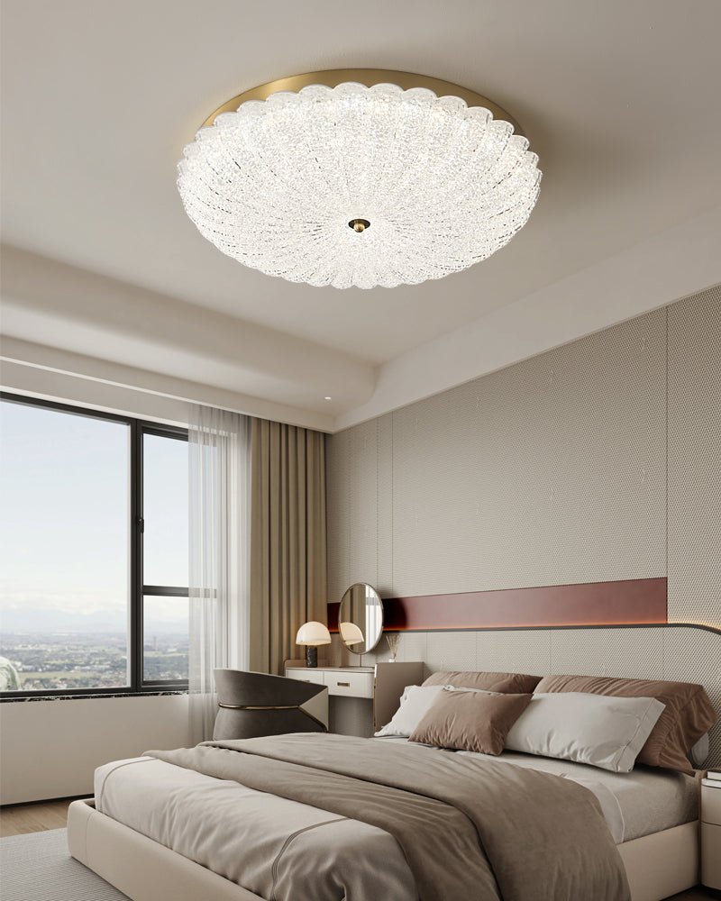 Seraphim Ceiling Lamp | Copper Frame with Glass Accents | 30cm, 40cm, 50cm Sizes