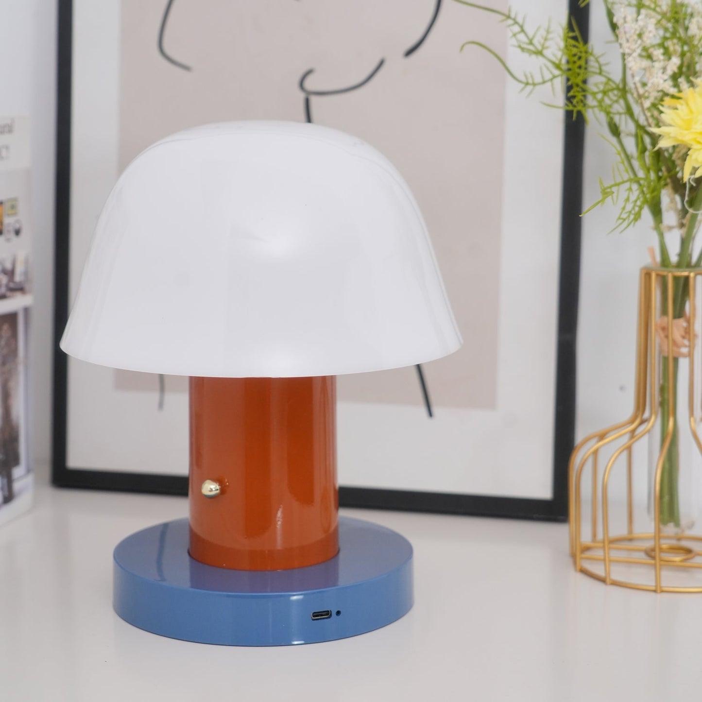 Mushroom Lamp | Cordless | White