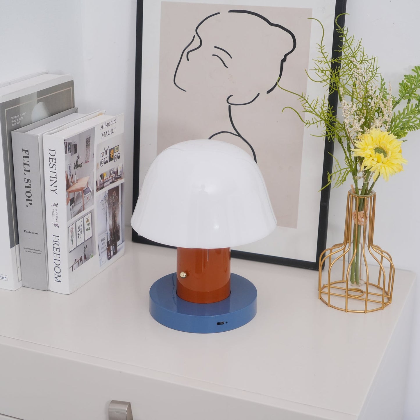 Mushroom Lamp | Cordless | White