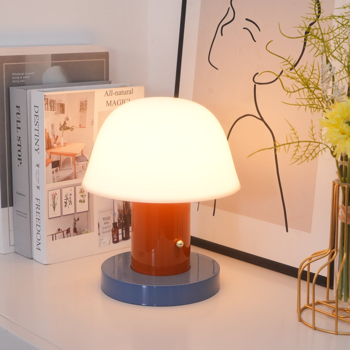 Mushroom Lamp | Cordless | White