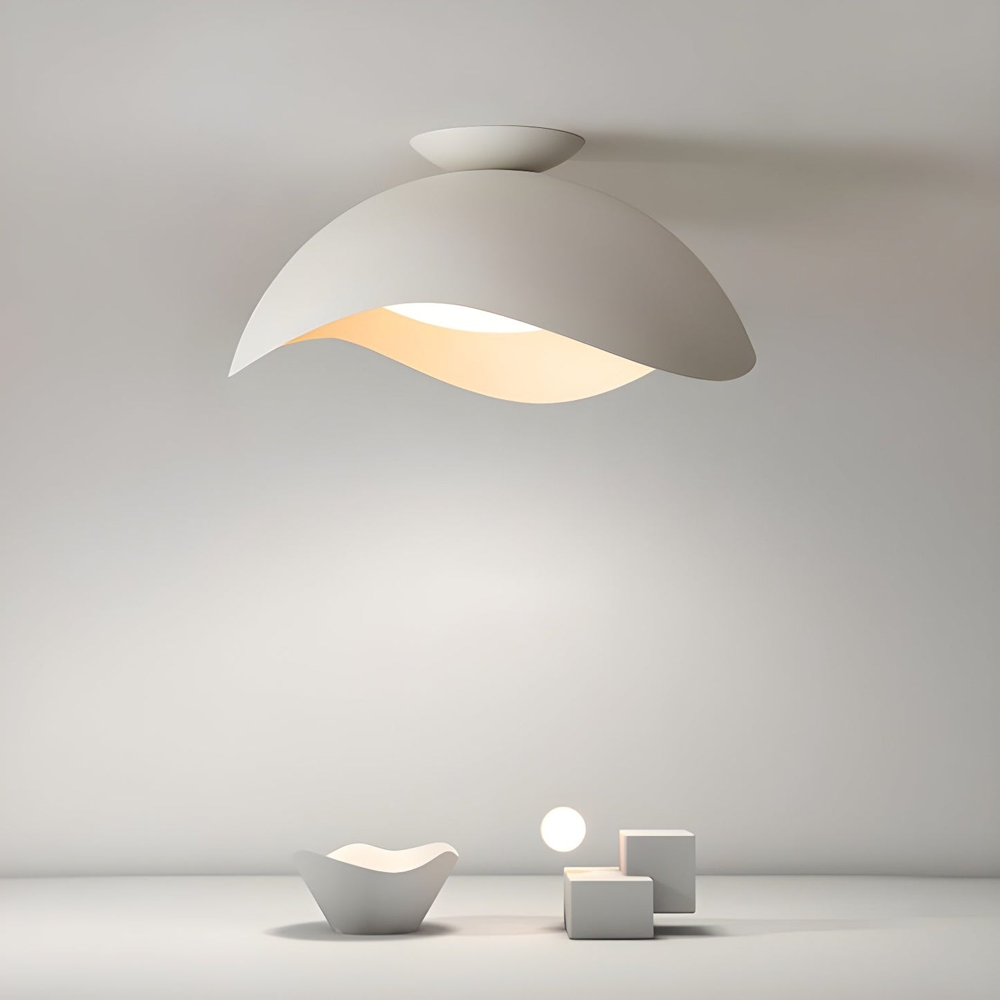 Serene Wave Ceiling Light | Metal & Acrylic | 40cm or 50cm Diameter