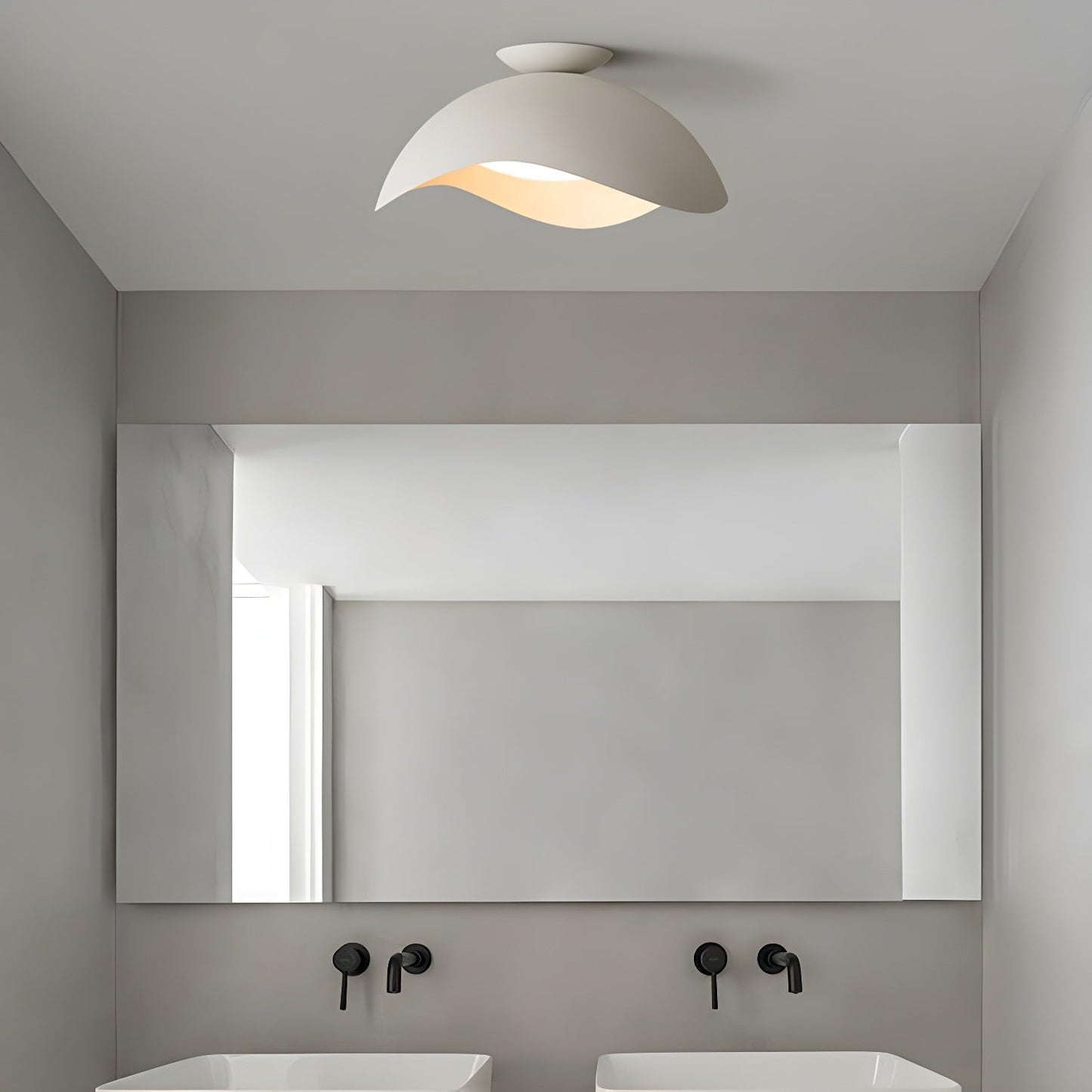 Serene Wave Ceiling Light | Metal & Acrylic | 40cm or 50cm Diameter