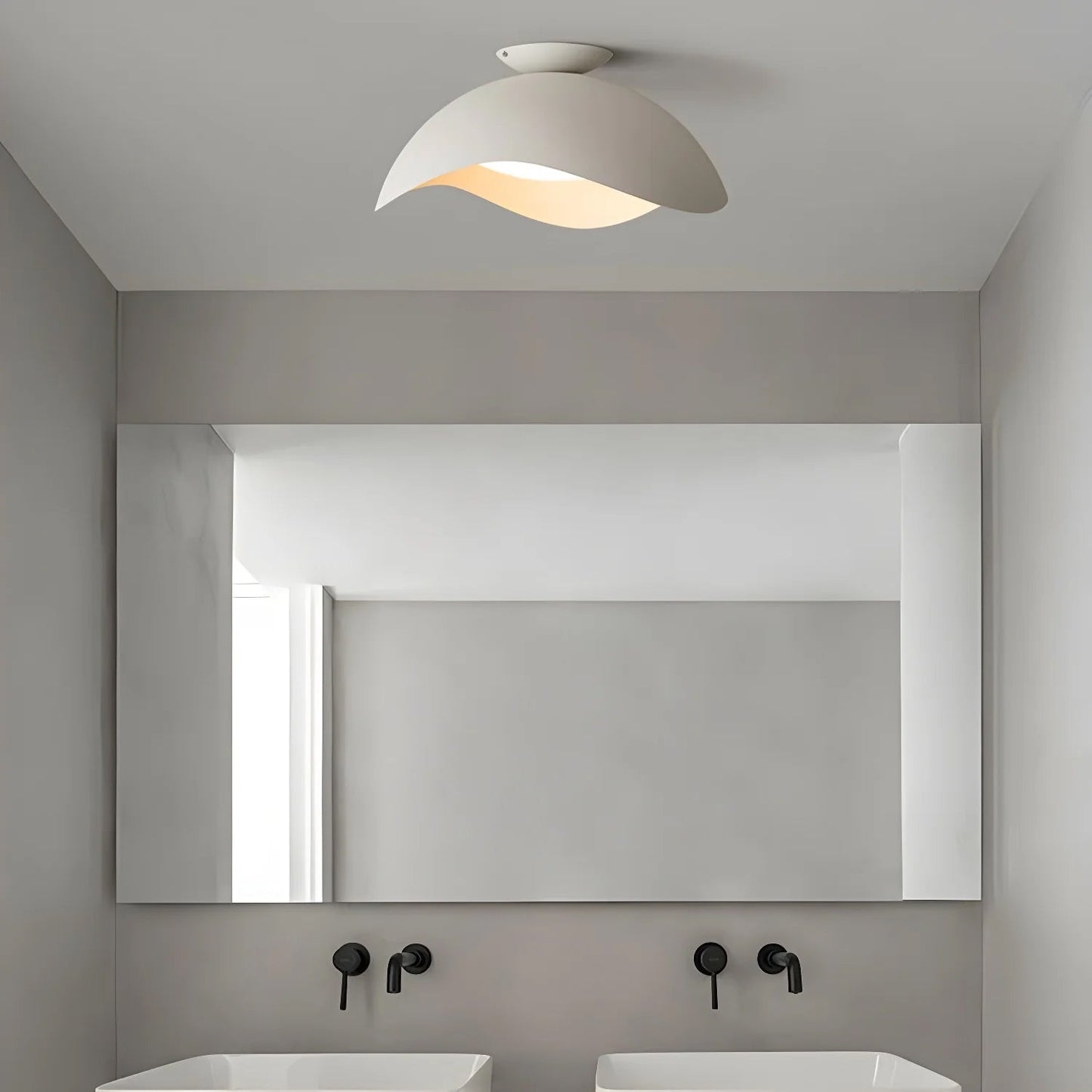 Serene Wave Ceiling Light | Metal & Acrylic | 40cm or 50cm Diameter