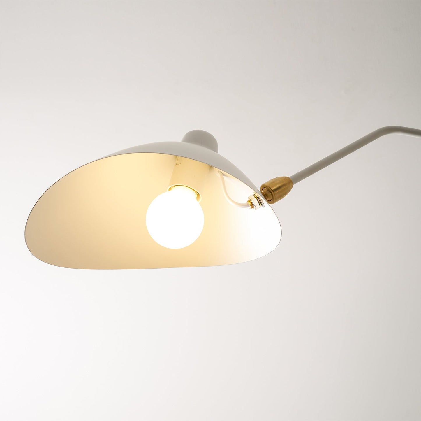 Serge Mouille Ceiling Light | Lacquered Aluminum & Steel | 3-Head Design White/Black