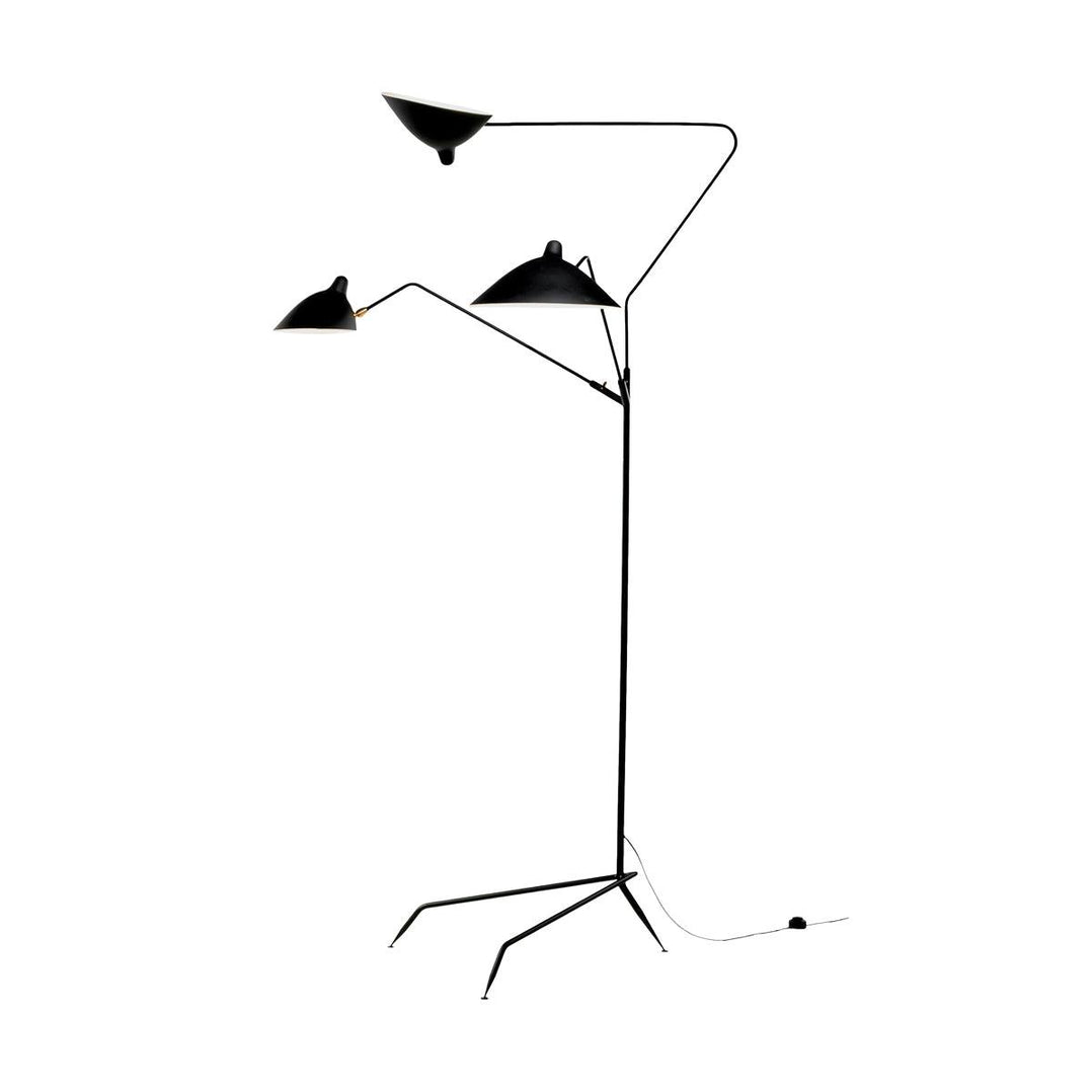 Serge Mouille Floor Lamp | Metal & Aluminum | White or Black