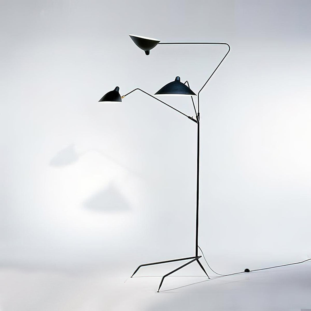 Serge Mouille Floor Lamp | Metal & Aluminum | White or Black