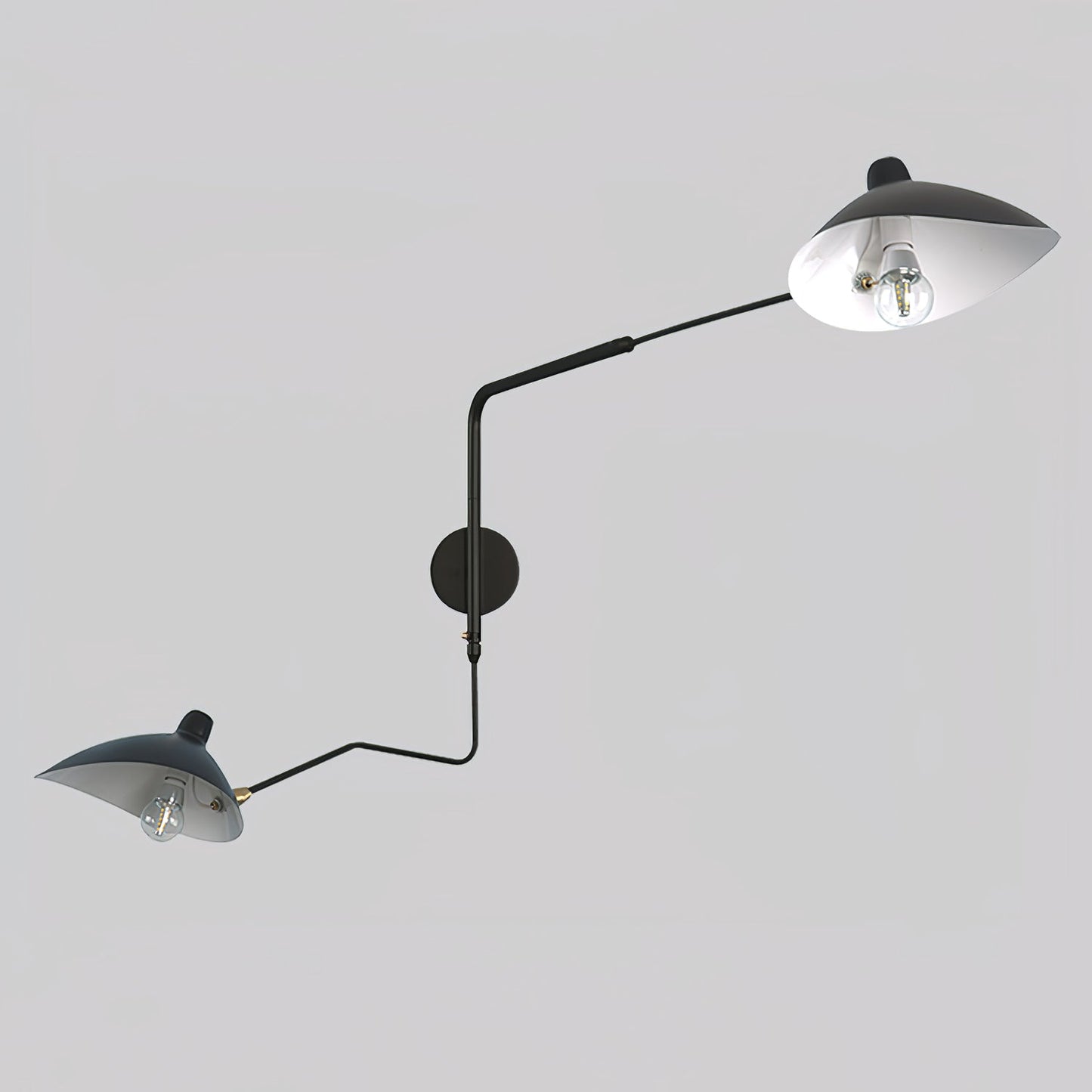 Serge Mouille Wall Sconce | Metal & Aluminum | Black | Set of 2