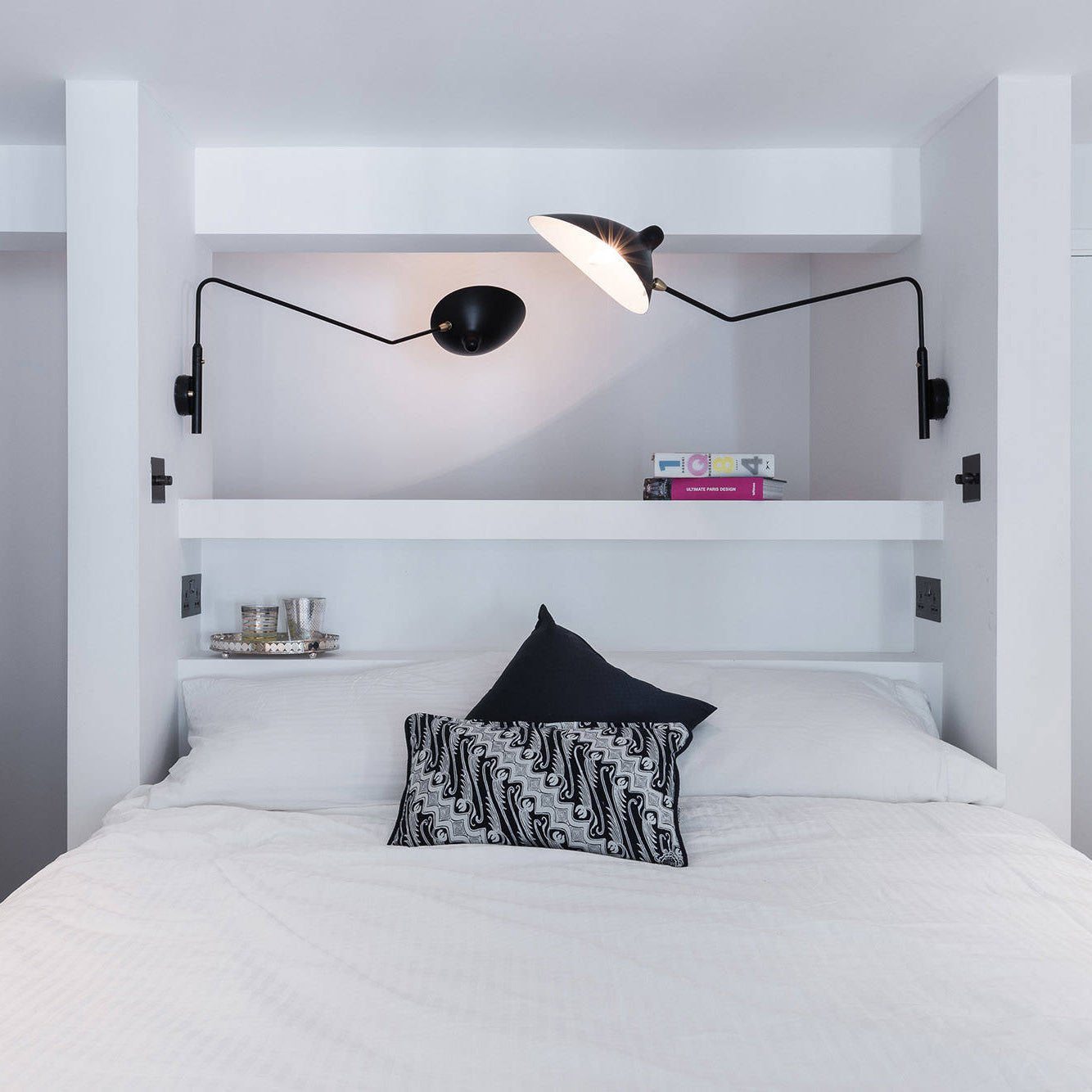 Serge Mouille Wall Sconce | Metal & Aluminum | Black | Set of 2