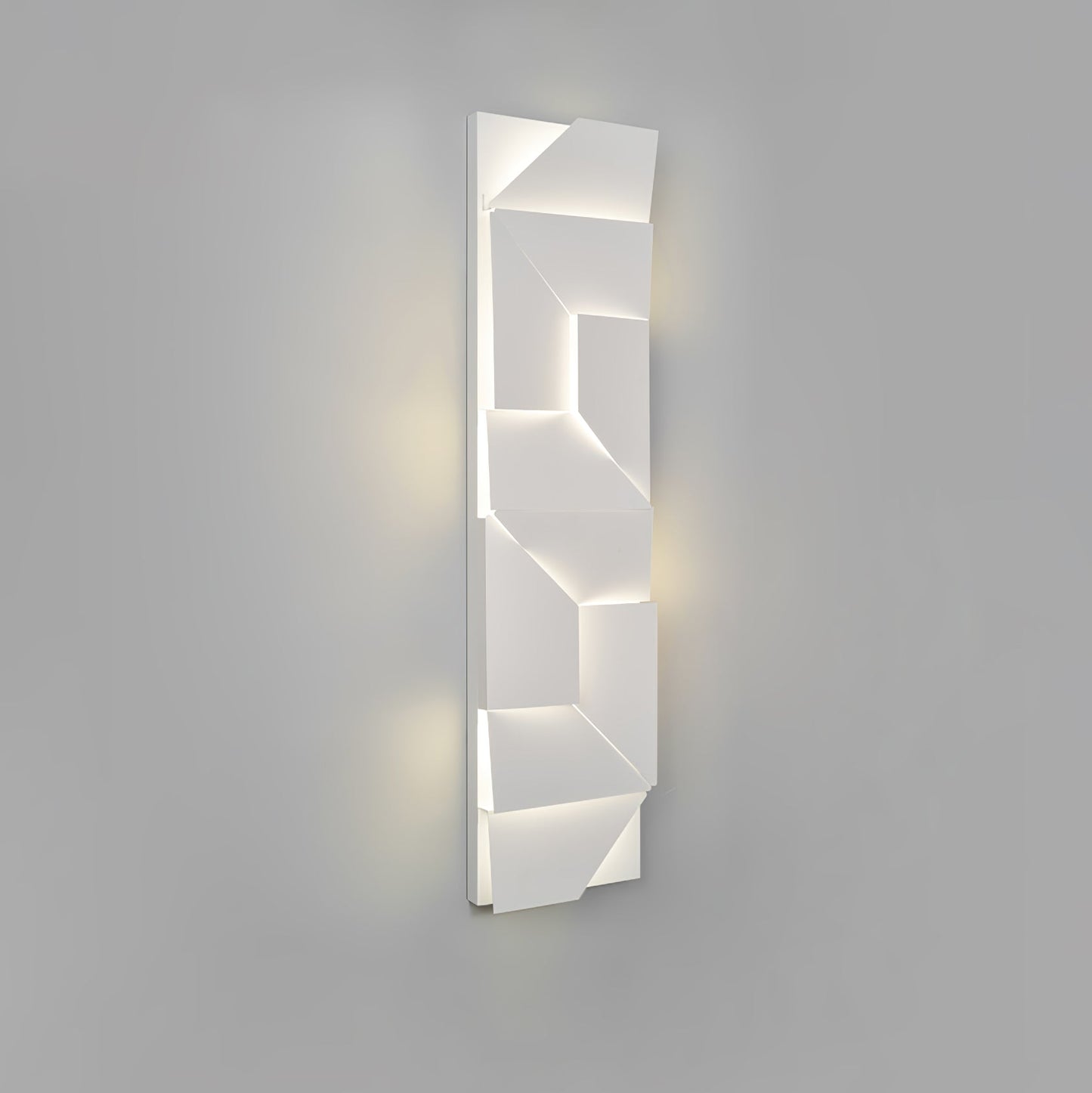 Wall Sconce Set | Rechargeable Laser-Cut Aluminum | Matte White