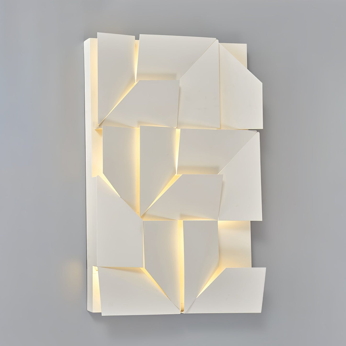 Wall Sconce Set | Rechargeable Laser-Cut Aluminum | Matte White