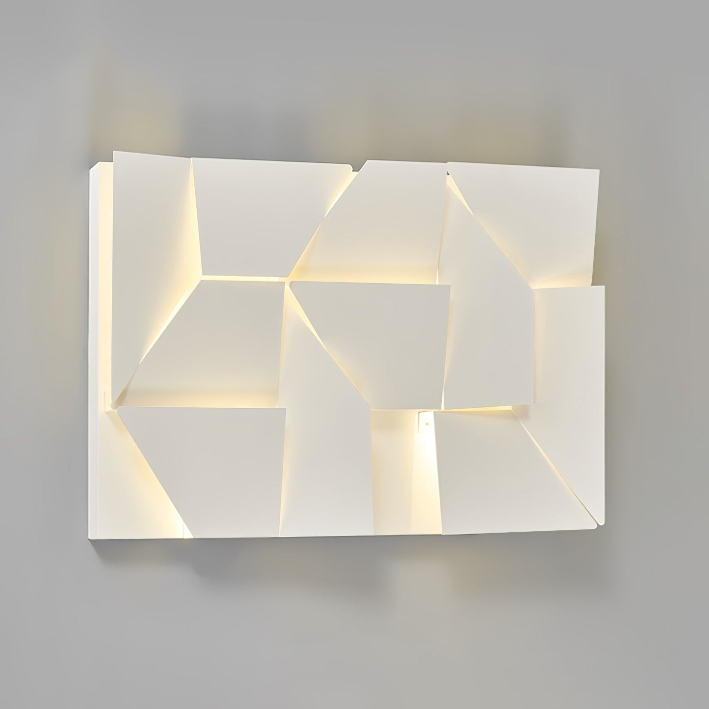 Wall Sconce Set | Rechargeable Laser-Cut Aluminum | Matte White