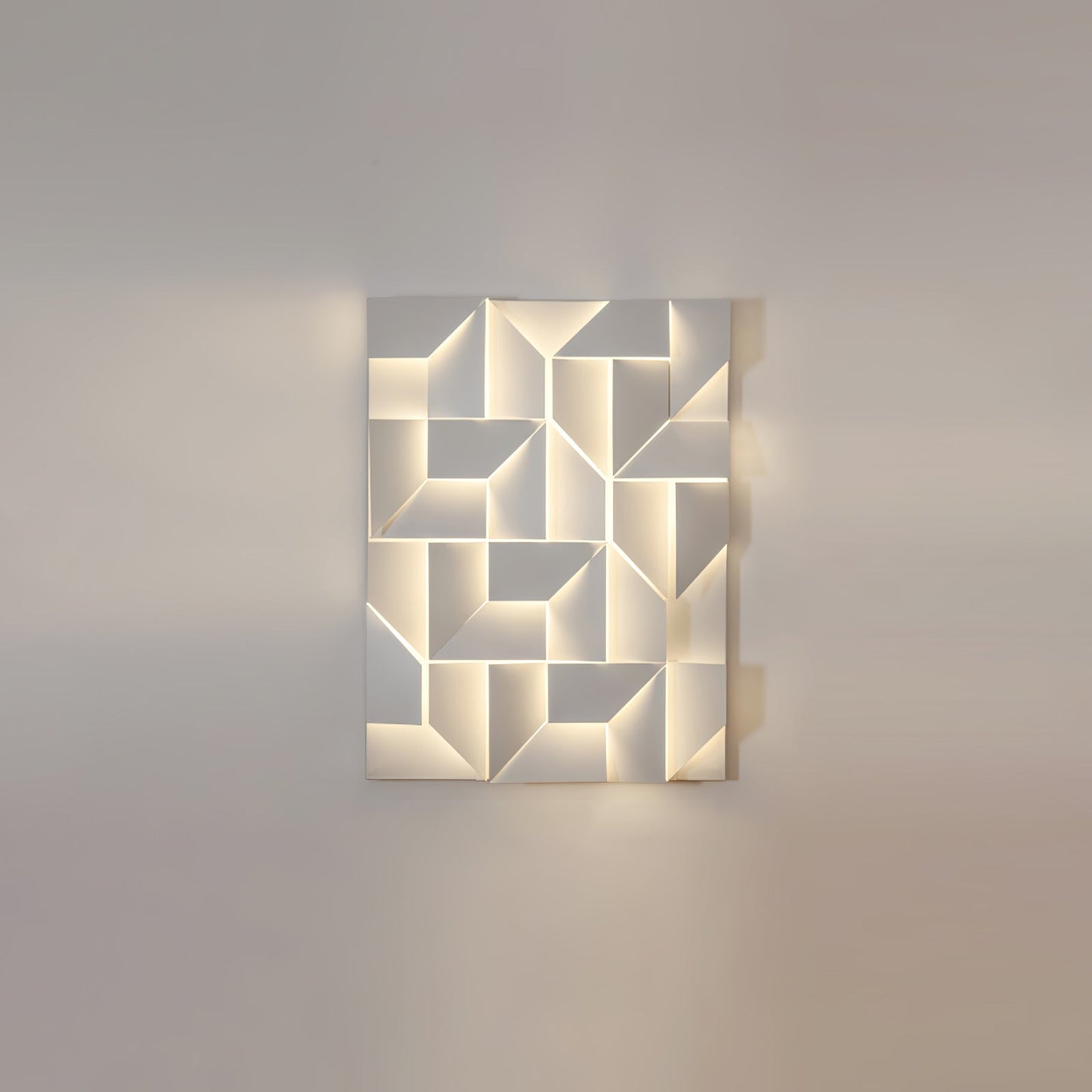 Wall Sconce Set | Rechargeable Laser-Cut Aluminum | Matte White