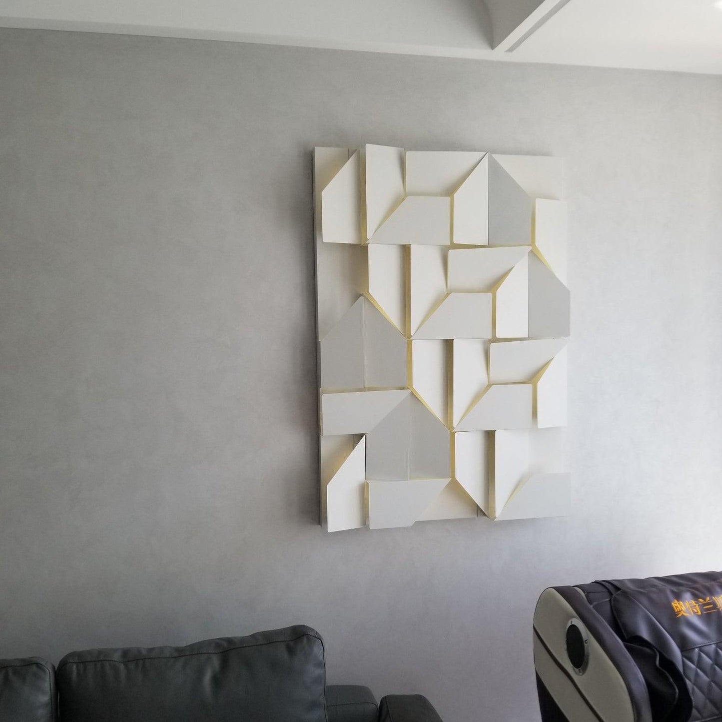 Wall Sconce Set | Rechargeable Laser-Cut Aluminum | Matte White