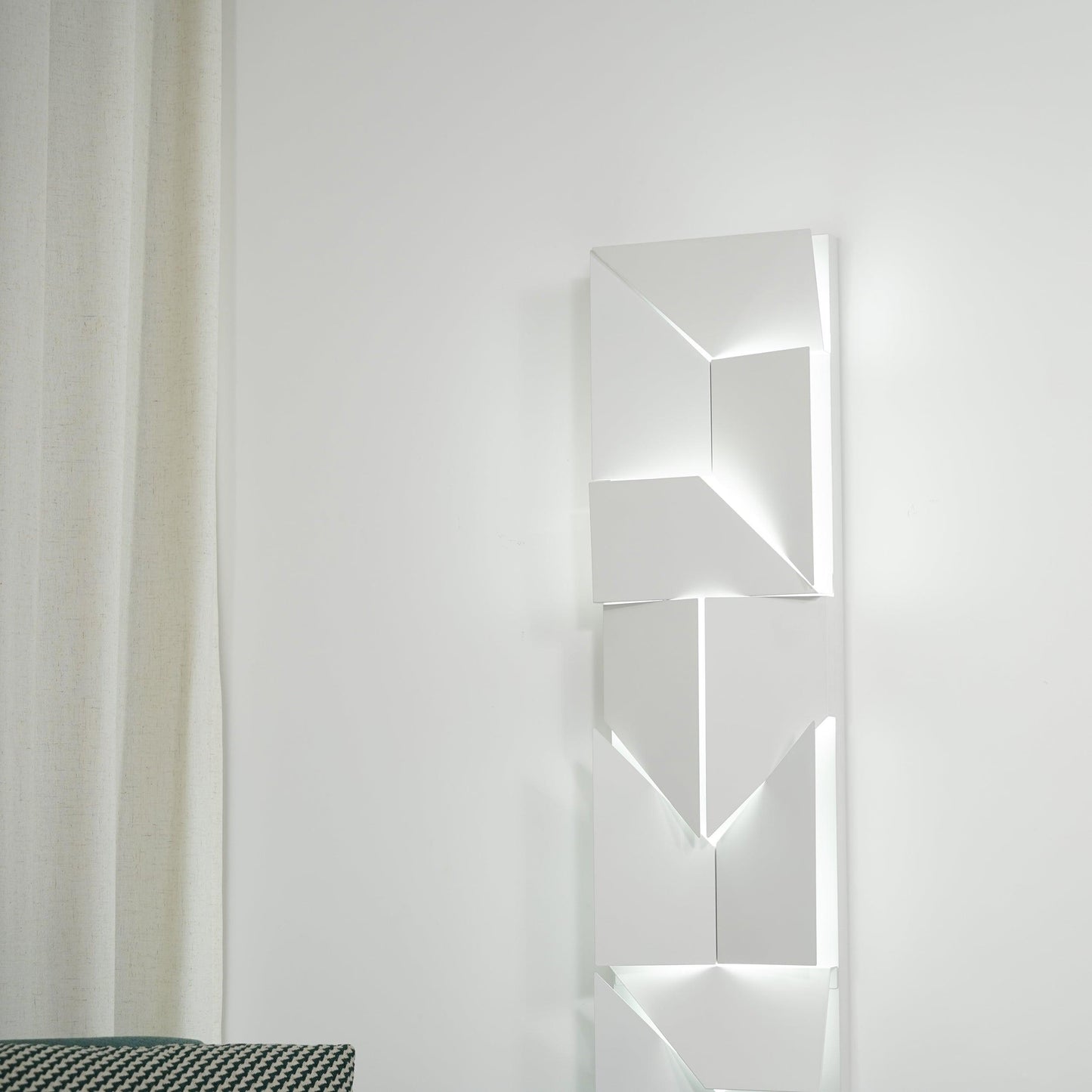 Wall Sconce Set | Rechargeable Laser-Cut Aluminum | Matte White