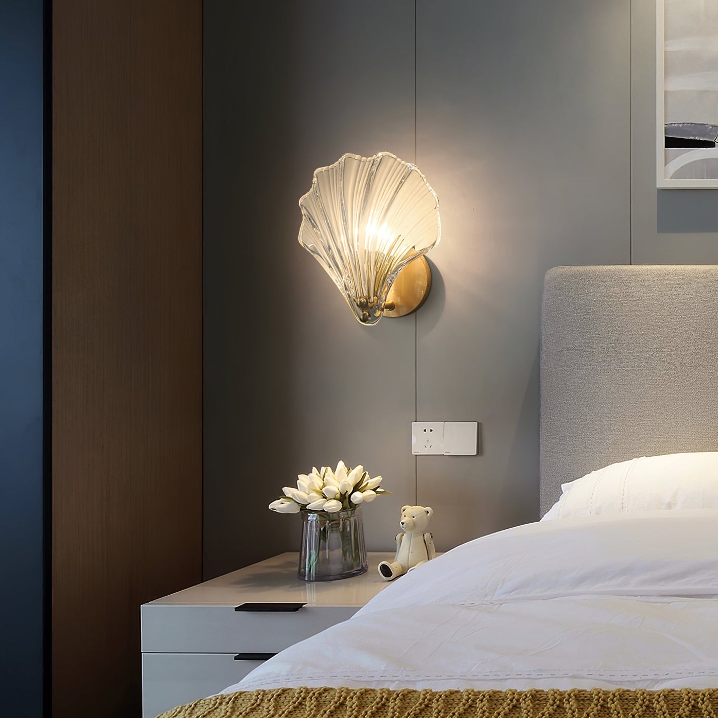 Shell Wall Light | Brass Finish | Set of 2