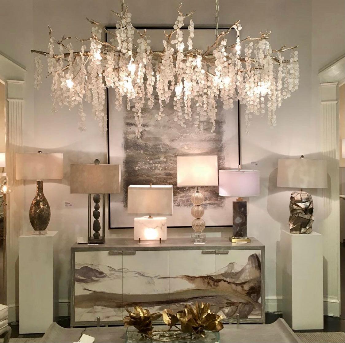 Crystal Chandelier | Brass & Nickel Finish | Multiple Diameter Options