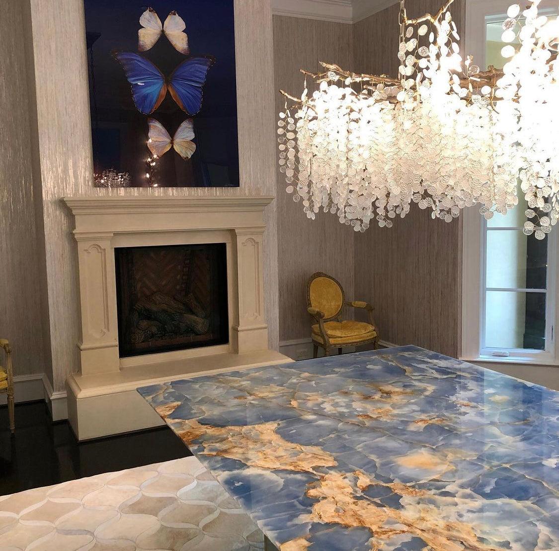 Crystal Chandelier | Brass & Nickel Finish | Multiple Diameter Options