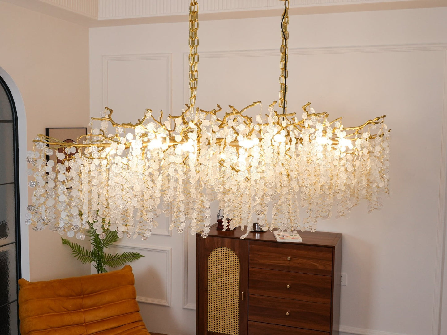 Crystal Chandelier | Brass & Nickel Finish | Multiple Diameter Options