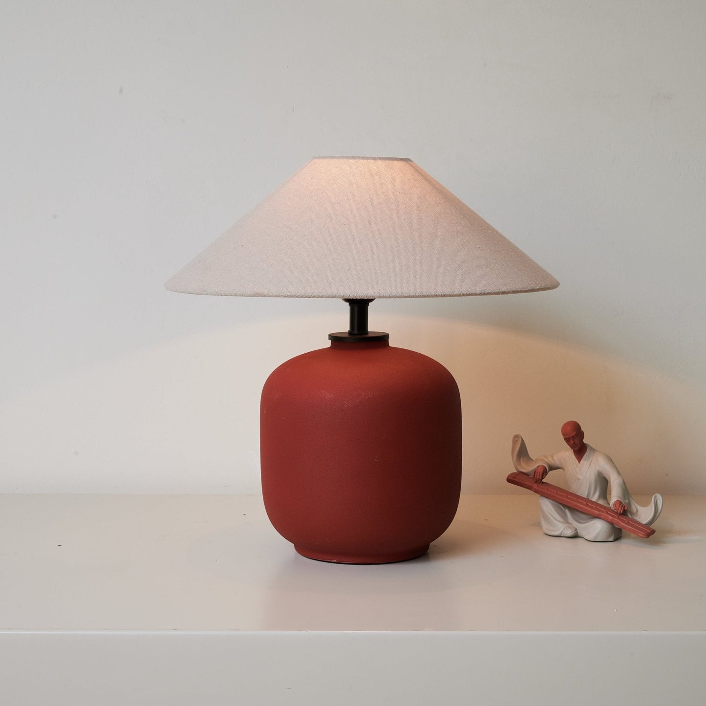 Sienna Table Lamp | Terracotta Ceramic Base | 40cm Diameter
