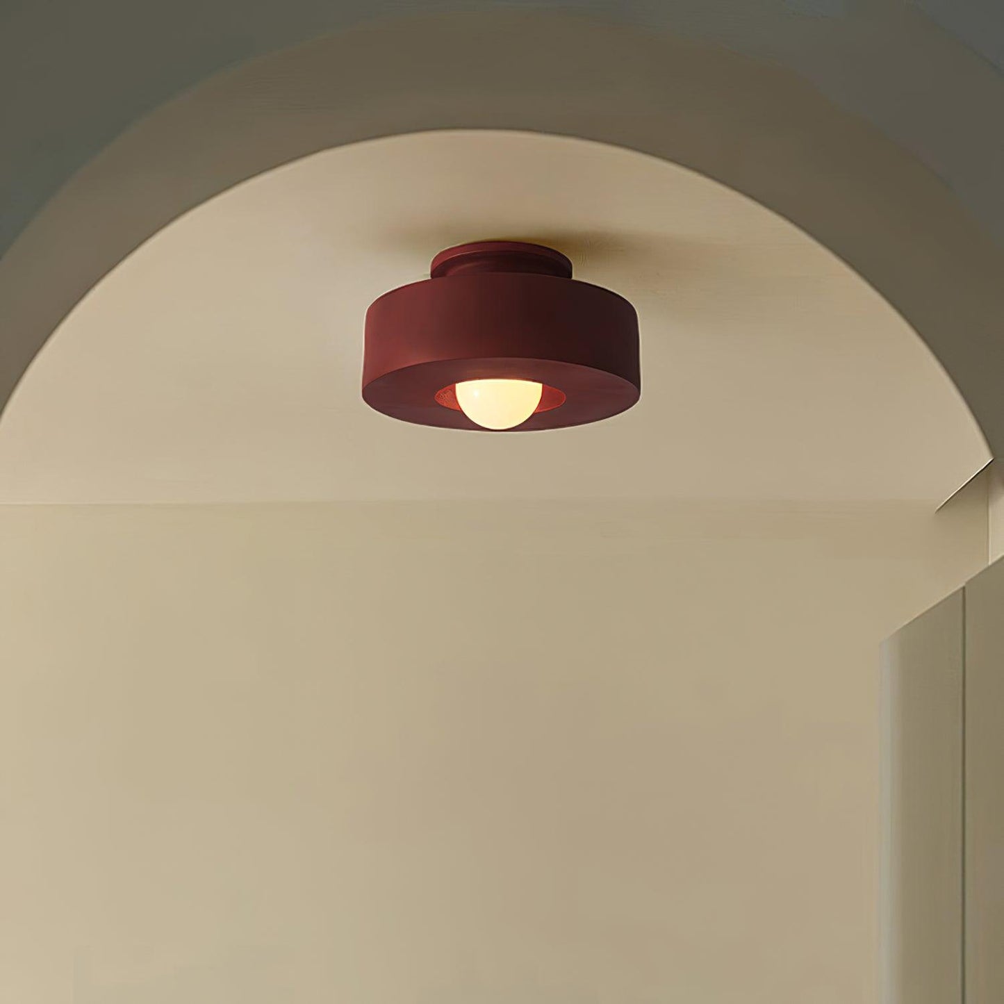 Simon Ceiling Lamp | Resin | 30cm Diameter, Available in Red, Green, Black
