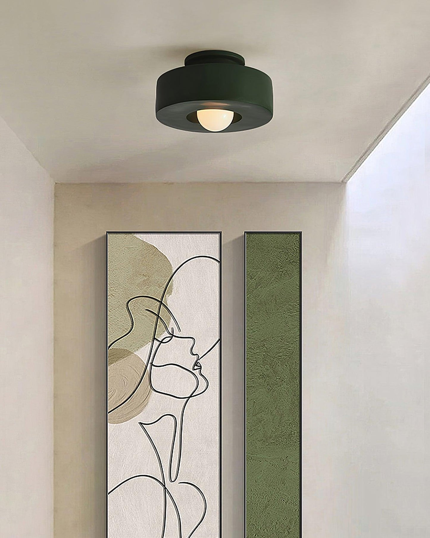 Simon Ceiling Lamp | Resin | 30cm Diameter, Available in Red, Green, Black