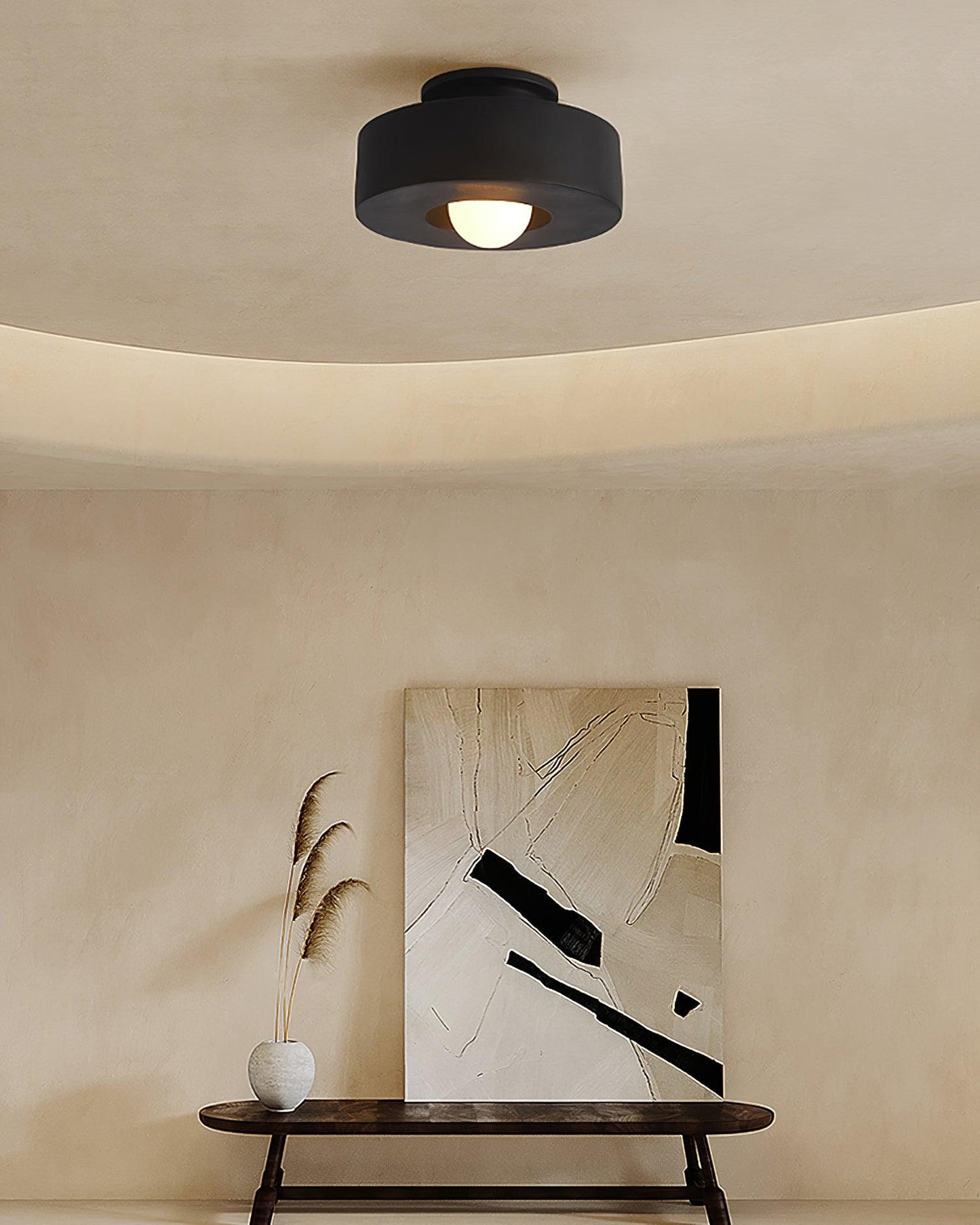 Simon Ceiling Lamp | Resin | 30cm Diameter, Available in Red, Green, Black